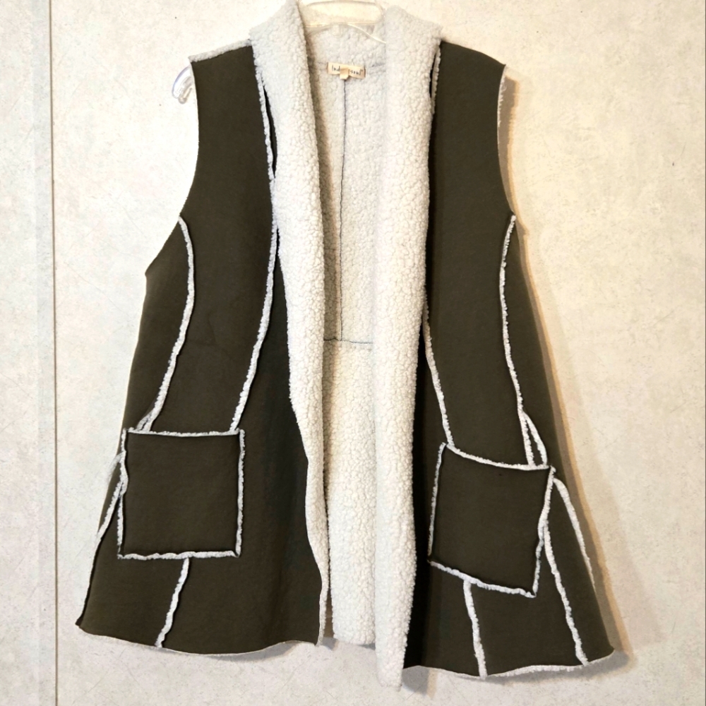 SZ L INDIGO SOUL SHERPA VEST